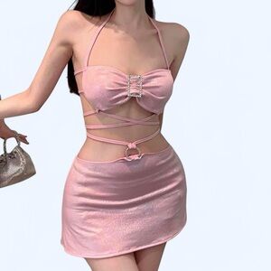 OHS Pink Shimmer Strappy Set 💗✨